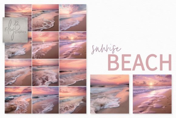 Sunrise Beach Digital Paintings Collection